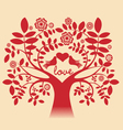 Love tree red color vector image