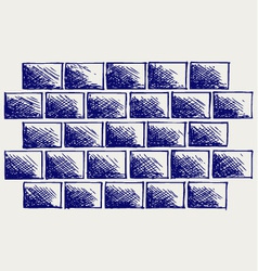 Old bricks vector image
