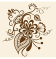 Ethnic Mehndi Floral Pattern vector image