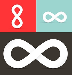 Infinity Symbols Set on Retro Background vector image