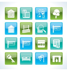 Real estate icons vector image