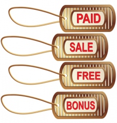 Set of gold tags for best sales vector image
