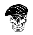 Skull in beret vector image
