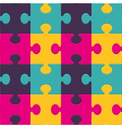 Colorful puzzle seamless background pattern vector image