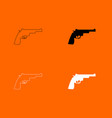 Gun revolver icon vector image