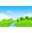 Green city landscape vector image