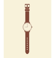 Trendy painted watch on a beige background vector image