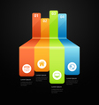 Abstract graph infografics vector image