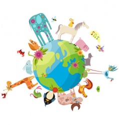 Animal planet vector image