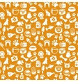 Pattern with funny cat and dog icons vector image