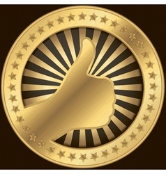 Thumbs Up Badge vector image