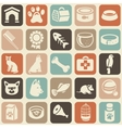Pattern with funny cat and dog icons vector image
