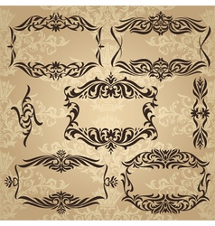 Floral frames vector image
