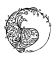 Yin yang sign sketch for your design vector image