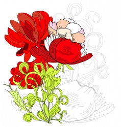 Colorful flowers vector image