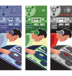 Dj vector image