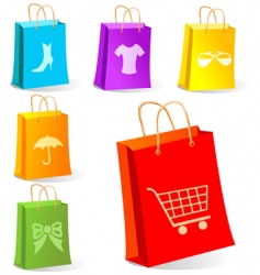 Shopping bags vector image