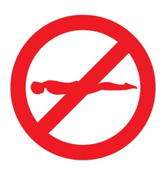 No planking sign vector image
