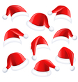 Santa hats vector image
