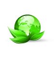 Earth map globe vector image
