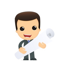 Funny cartoon boss vector image
