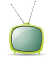 Green retro tv set vector image