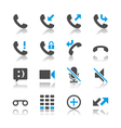 Telephone icons reflection vector image