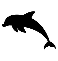 dolphin silhouette clipart flat design vector image