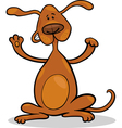 Happy playful standing dog cartoon vector image