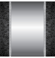 Pearl and silver frame vector image