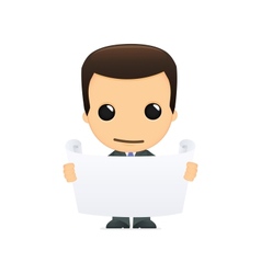 Funny cartoon boss vector image