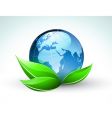 Earth map globe vector image