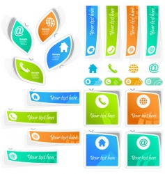 Contact element set for design vector image