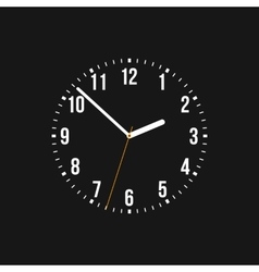 Clock on a black background vector image