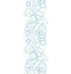 Abstract blue circles vertical border seamless Vector Image