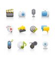 Icon set entertainment vector image