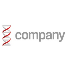 Dna strand logo vector image