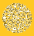 Healthy food background sketch for your design vector image
