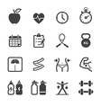 Fitness and Health icons vector image
