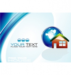 Real estate agency business card Real estate agency business card vector image