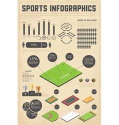 Design elements for sports infographics vector image