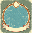 Vintage label for text with rope frame vector image