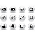 Glossy grey buttons vector image