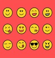 Fun Emoticon Set vector image