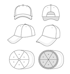 Cap template vector image