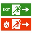 Emergency fire exit door vector image