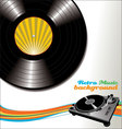 Retro music background vector image
