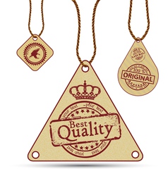 Retro tags vector image