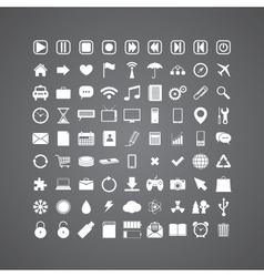 Set of media icons vector image