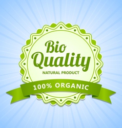 Bio Quality label vector image